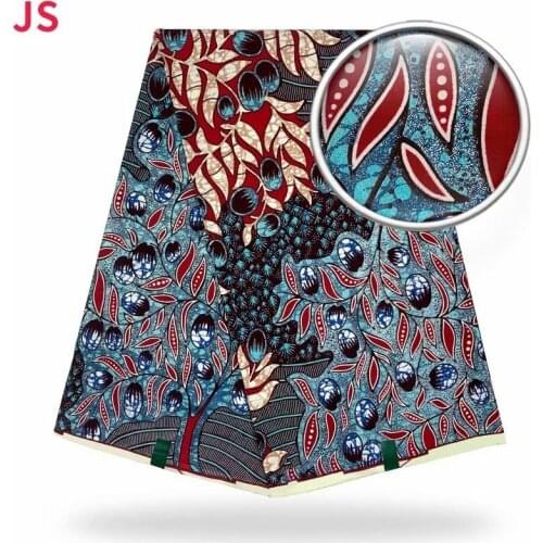 African Print Wax Fabric 6 yard Real Golden Wax Prints Fabric Cotton High Quality Golden Wax Fabric for Wedding Dresses