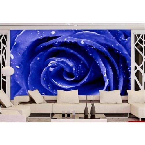Home Decoration Modern minimalist BLUELOVER Blue Rose custom 3d photo wallpaper photo wall murals wallpaper
