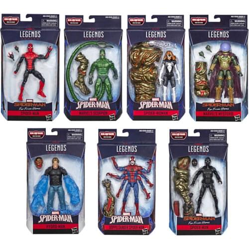 Hasbro Marvel Legends Spider-man Far From Home Spider-Woman Scorpion Mysterio Hydro-Man Model Anime Figures Collect Ornaments