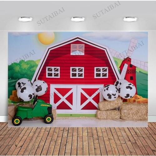 Zenon Farm Birthday Decoration Photography Background for Smash Cake Baby Shower Photozone Newborn Photographic Backdro