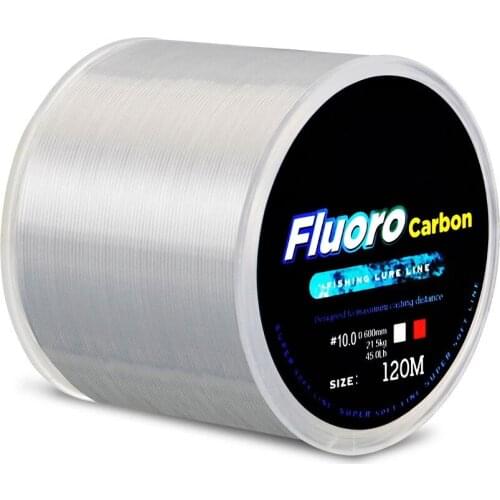 120Meters Fishing Line Carbon Fiber Coating Nylon String Cord Strong Braid Fishing Wire Fishing Accessories