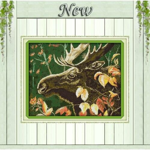 Elk,Counted Printed on canvas DMC 11CT 14CT Cross Stitch kits,needlework Sets hand made DIY all embroidery,animal Style The deer