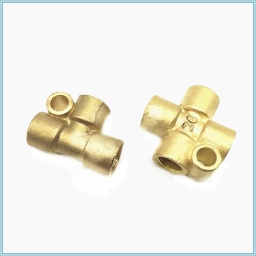 Oil Pipe Fitting The copper tubing three-way four-way oil block can be fixed oil pipe M8*1 10*1 Female thread