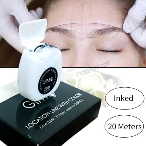Microblading pre ink mapping string locktion line with color eyebrow tint mixer brow mapping for microshading permanent makeup
