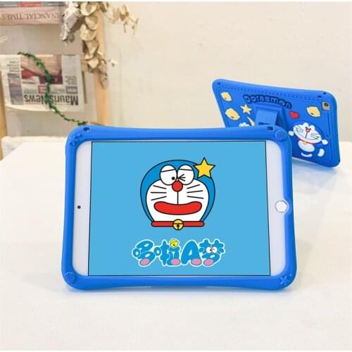 Cute Cartoon Doraemon Cases for IPad 8th 7th 10.2 Pro 9.7 2018 2017 Mini 1/2/3/4/5 10.5 11 inch Soft Silicon Stand Tablet Cover