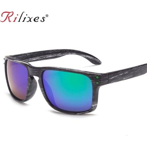 RILIXES Men Bamboo Sunglasses Sport Sunglass Women Brand Designer Mirror Lens Custom Logo For Everyone Sun Glasses with bag