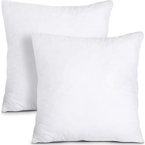 Cushion filling 45x45 cm (2 pcs)-Silicone virgin fiber cotton blend case-sofa pillows (white)