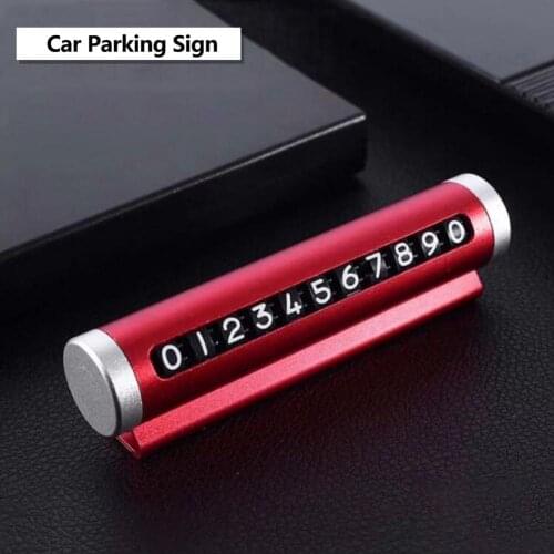 New Parking Card Car Hidden Styling Temporary Parking Card Luminous Metal Number Plate General Car Supplies