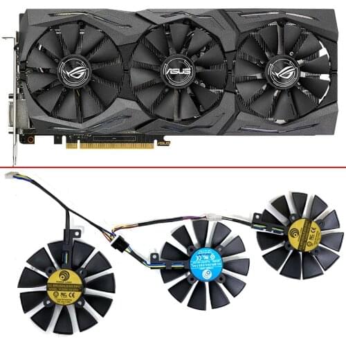 NEW 87MM PLD09210S12M PLD09210S12HH Cooling Fan Replace For ASUS Strix GTX 1060 OC 1070 1080 GTX 1080Ti RX 480 Graphics Card Fan