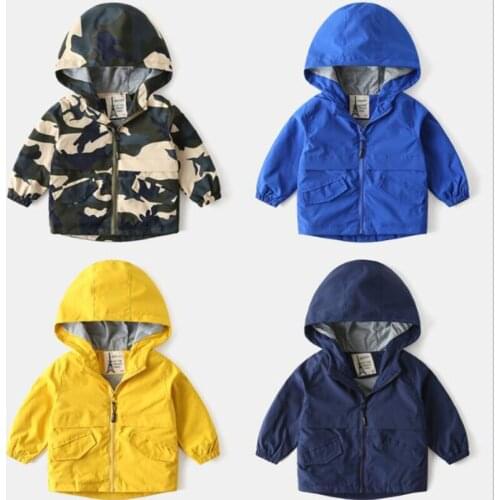 Baby Boys Girls Jacket Solid Color Zipper Hooded Coat Spring Autumn Baby Boy Girl Long Sleeve CardiganCoat Kids Clothing