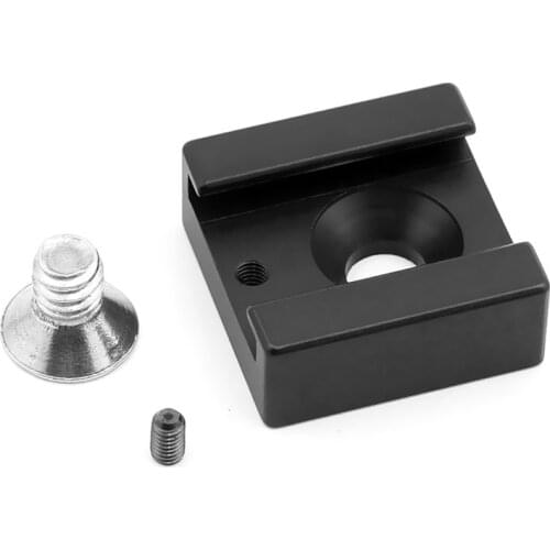 Aluminium Alloy Hot Shoe Mount Adapter Base with 1/4" Mounting Screw for Camera Cage Flash LED Light Microphone Hotshoe Seat