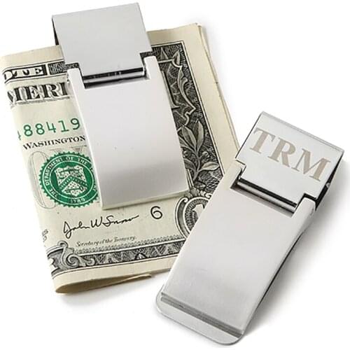 Personalized Money Clips for Men Custom Engravable Dollar Bill Clip Holder Gift for Husband, Dad, Grandpa, Graduates