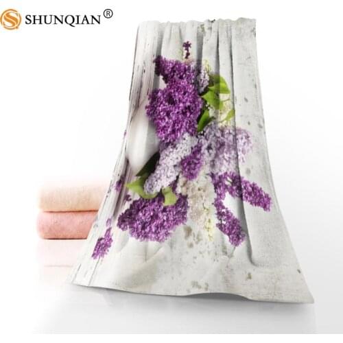 Customize All Flowers And Lavender35x75cm Daily Exercise Fitness Fast Dry Face Microfiber Towel