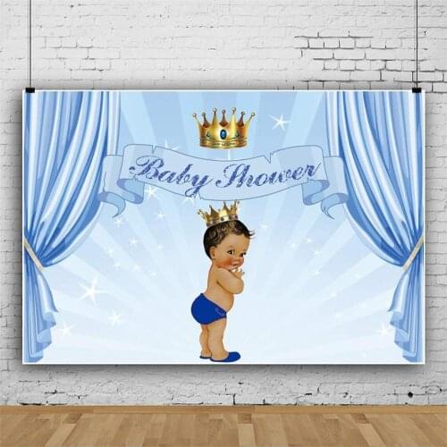 Prince Baby Honey Backdrop Sky Blue Photography Background Holiday Celebration Photo Booth Studio Decor