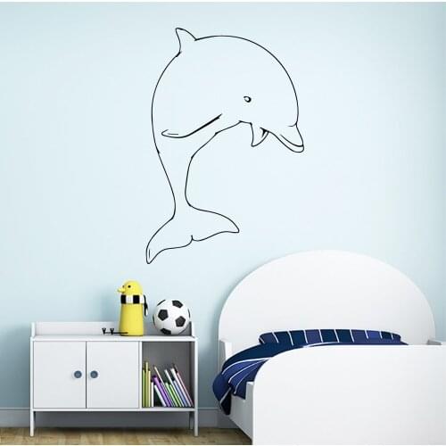 Diy Dolphins Wall Sticker Home Decor Decoration for Living Room Company School Office Decoration Removable Mural