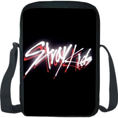 Stray Kids Shoulder Bag Fashion Casual Korean Star Singer Teen Zipper Messenger Bag Boy Girl Crossbody Rucksack Children Bookbag