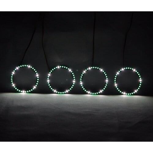 RGBW Angel Eyes Revolving Lights DRL LED Rolling Light Multi-Color Wireless Control RF For 1998-2004 Lexus GS300 GS430