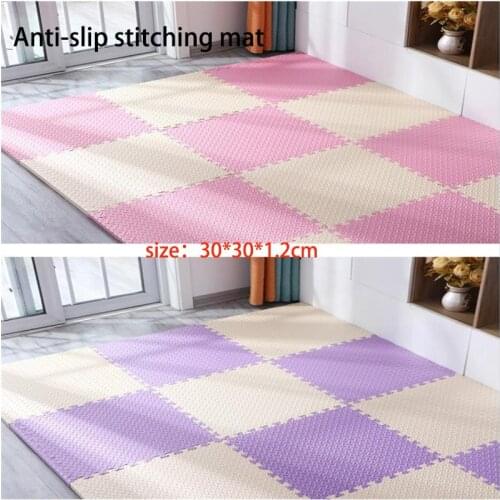 1/9pcs 30*30cm Stitching Foam Floor Mat Leaf Pattern Non-slip Baby Crawling Mat Protection Mat Exercise Yoga Mat Water Proof