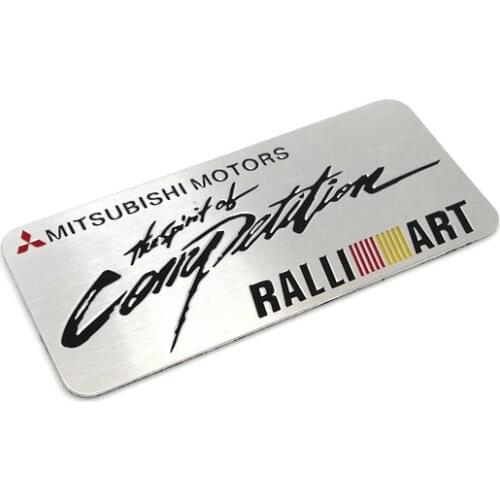 1Car Styling Accessories Emblem Badge Decal Sticker RALLIART Racing Motorsport for MITSUBISHI LANCER PAJERO OUTLANDER ASX Galant