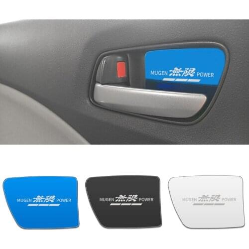 Car Interior Door Handle Ornament for Honda Mugen Power Stainless Steel Accessories Car Styling 4pcs