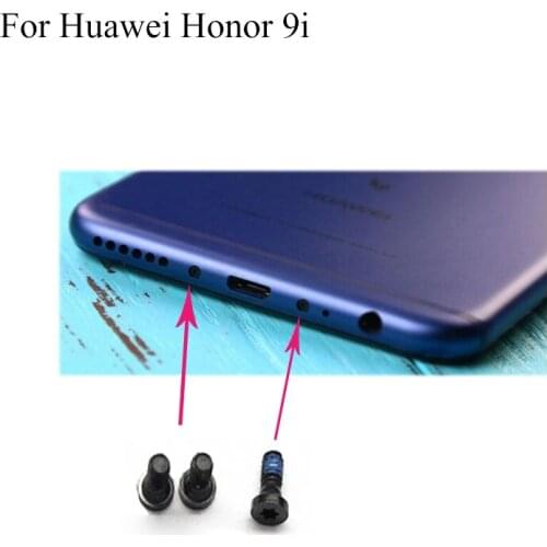 2PCS Black for Huawei Honor 9i 9 i Buttom Dock Screws Housing Screw nail tack for Huawei Honor9i 9 i Mobile Phones
