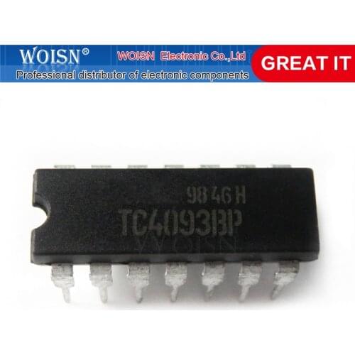 2pcs/lot TC4093BP TC4093 CD4093BE CD4093BCN 4093B DIP-14 New original In Stock
