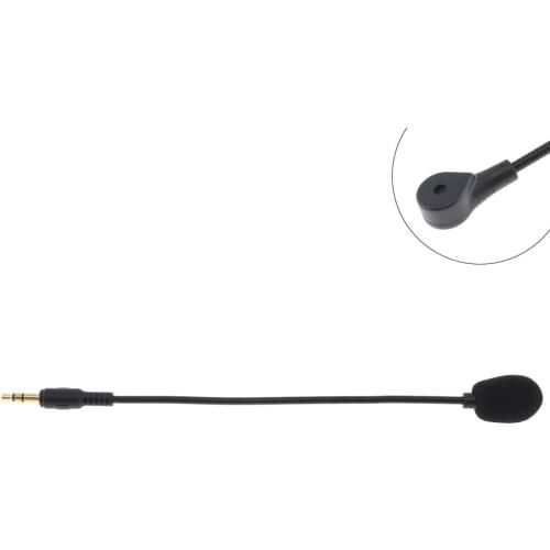 Mini Wireless 3.5mm Jack Flexible 190MM Plastic Black Microphone Mic Fit for Mobile Phone / PC / Laptop Notebook / Car