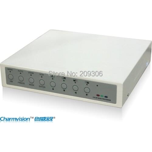Charmvision VS801V 8 channels CCTV screen color video quad full time video image swith picture processor remoter HDDB VGA output