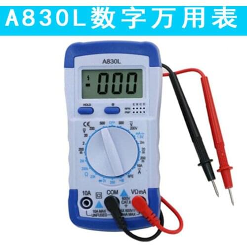 A830L LCD Digital Multimeter Multifunction Voltmeter Test Current Voltmeter Meter with AC DC Voltage Diode Ammeter Meter