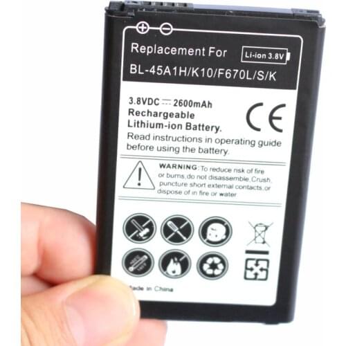 Ciszean 10pcs/lot 2600mAh BL-45A1H / BL45A1H Replacement Battery For LG K10 F670L F670K F670S F670 K420N K10 LTE Q10 K420