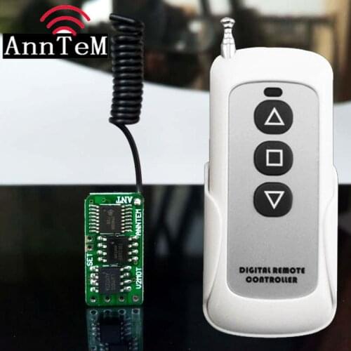 DC 3V5V6V9V12V Motor Remote Control Switch Motor Up Down Stop Forwards Receiver Wireless Switch ASK Learning Functional