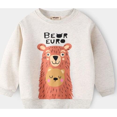 Childrens Clothing Autumn Spring Kids Cartoon Casual Hoodies Baby Boys Girls Fashion Print Pullovers Toddlers Cotton Sweatshirt