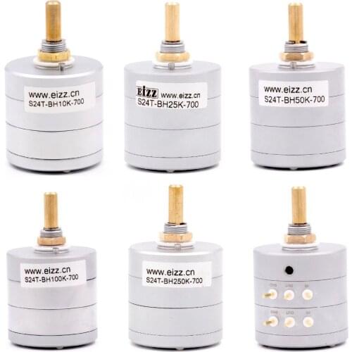 EIZZ High Quality 24 Setp 10K 50K 100K 250K HiFi Partial Pressure Stepper Premium Potentiometer
