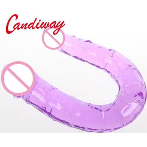 Double head dildos girls masturbation gspot stimulate anal toys Realistic butt plug due dong plug adult Products Sex Toys