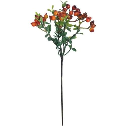 Fake Flowers Christmas Artificial Berry Holly Bean Branch Colorful Berry For Festival Tree Home Decorations Flower Arrangements