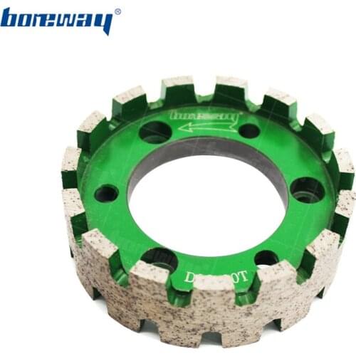 Boreway Supply A Set Of D90*30T*50H CNC Continuous Super Duty Stubbing Wheels With 78mm or 60mm Alex Wheel For Removing Stone