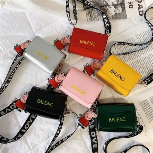 Baby Girls Coin Purse Childrens Wallet Small Square Bag Kids Cartoon Letter Cute Princess Accessories Handbags