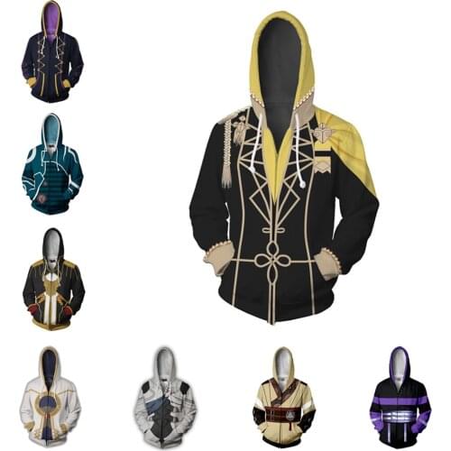 Game Fire Emblem Cosplay Costume Sweatshirts Hoodie Jacket Halloween Men Woman Zipper Tops