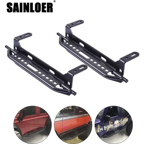 SAINLOER Metal Side Pedal For 1/10 RC Crawler Car Traxxas TRX4 Defender Bronco Side guard plate Aluminium alloy Foot pedal