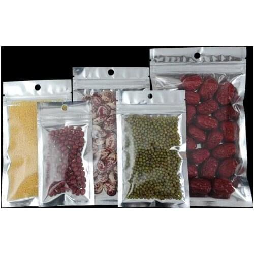 Multiple sizes Aluminum Foil Clear Resealable Valve Plastic Retail Packaging Packing Bag Zip Lock Mylar Bag Packa