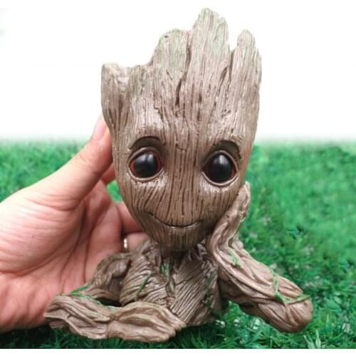 Disney Groot Guardians of The Galaxy Pen Holder Flower Pot Cartoon Anime Figure The Avengers Multifunctional Desktop Accessories