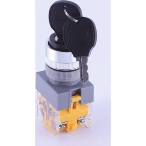 ELEWIND 22mm1NO1NC 2 Postition maintain KEY lock switch (PB222-11Y/21)