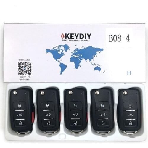 5pcs KEYDIY KD900 B Series Remote Control KD B08-3+1 Key for KD900+ Key Programmer URG200 Machine
