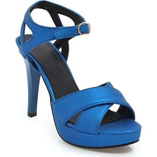 Luxury shoes women designers Brand Sandals Summer High Heels Peep Toe Buckle Strap Party New Arrival Small Big size 30-46 8-130