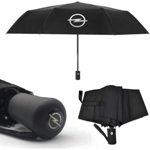 Foldable Waterproof Car Logo Wind Resistant Fully Automatic Portable Umbrella For Opel Men Black Business Automatic Umbrella