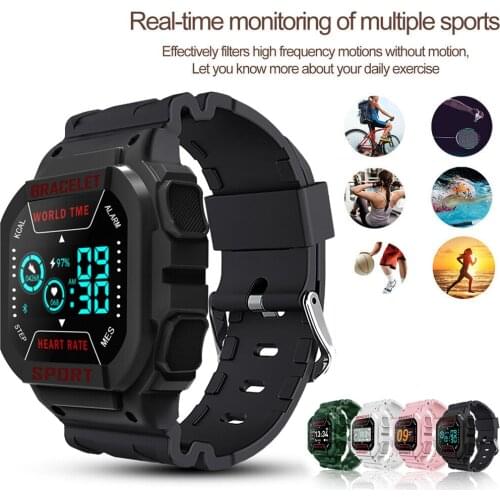 Fitness Smartwatch with Heart Rate Health Monitoring Music Control Sedentary Reminder Call Vibration Alert Sport Digital Watch