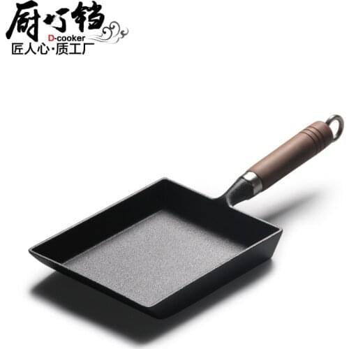 Tamagoyaki Omelette Pan Cast Iron Egg Pan Non-Stick Coating Rectangle Frying Pan Cast Iron Frying Pan Maker Breakfast cookware