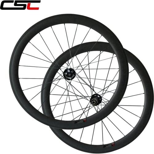 Thru Axle 6 Bolt Disc brake carbon road bike wheels 700C 50mm Clincher Tubuar or Tubeless cyclocross wheelset 23mm,25mm Width