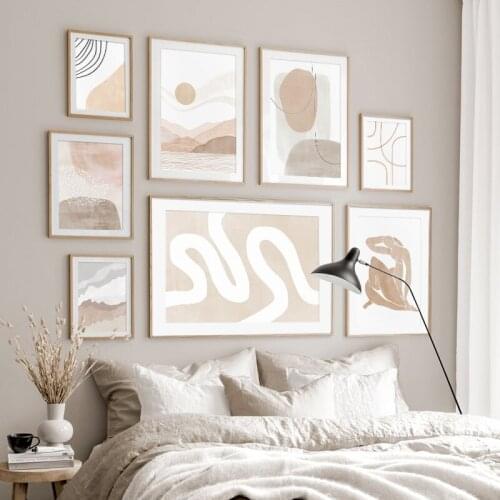 Bohemia Abstract Geometry Canvas Painting Sunset Landscape Poster Scandinavian Art Print Wall Picture Modern Home Decoration