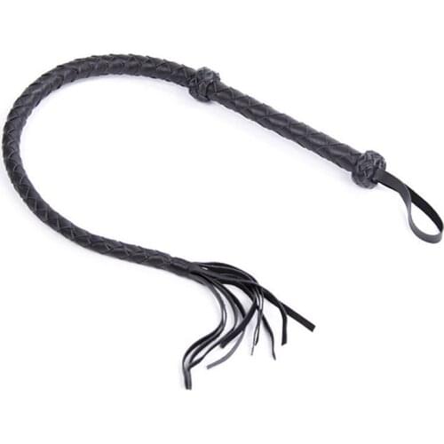 Weave Long 120cm weight 260g Genuine Leather Whip Handle Spanking Paddle Scattered Whip Erotic Sex Toys for Adult Nightclub